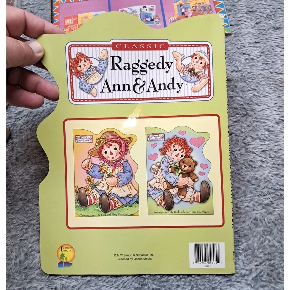 Vintage Whitman Raggedy Ann & Andy Circus Play Day Paper Dolls & Coloring Books - Picture 4 of 13